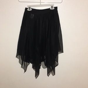 Body wrappers black nylon skirt